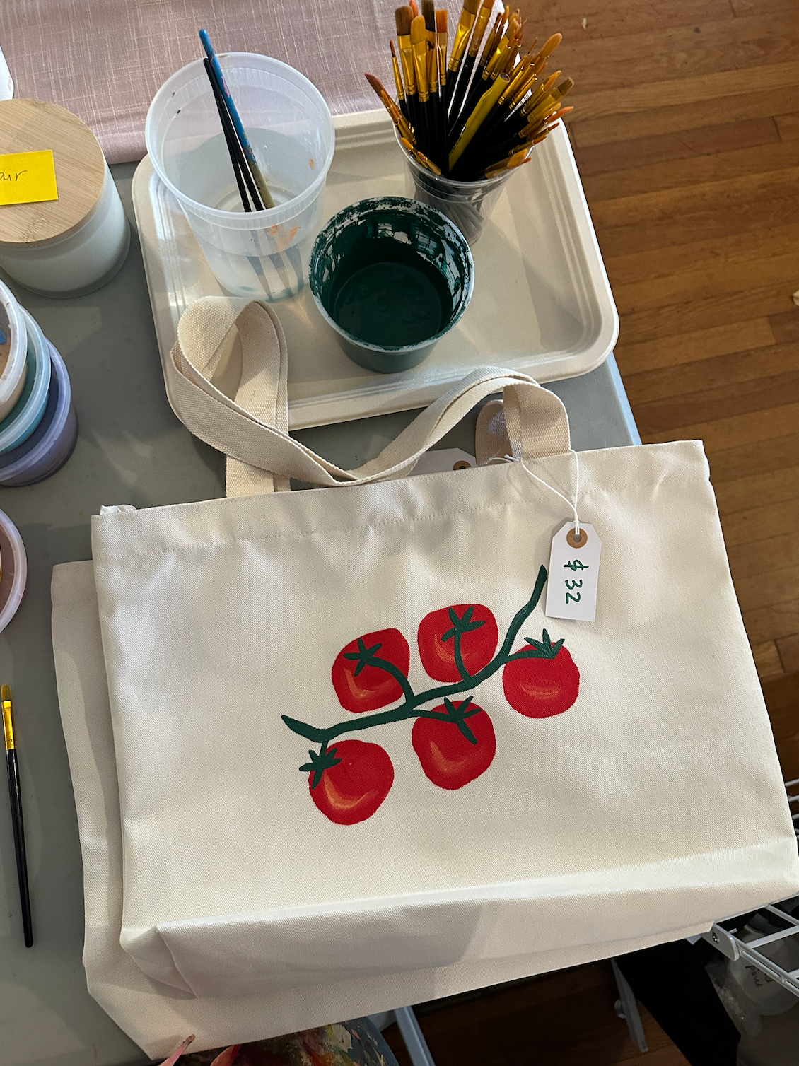 Painted Tote Bag