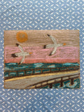 Birds & Bridge (oil pastel on paper)