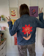 Painted Jacket: Neon Peace