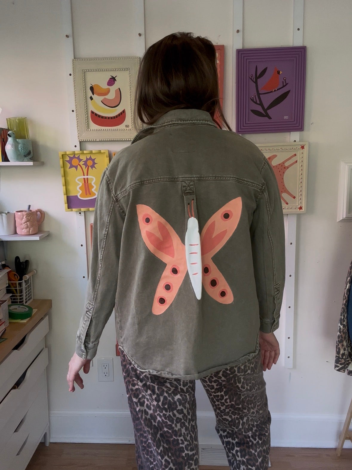 Painted Jacket: Electric Butterfly