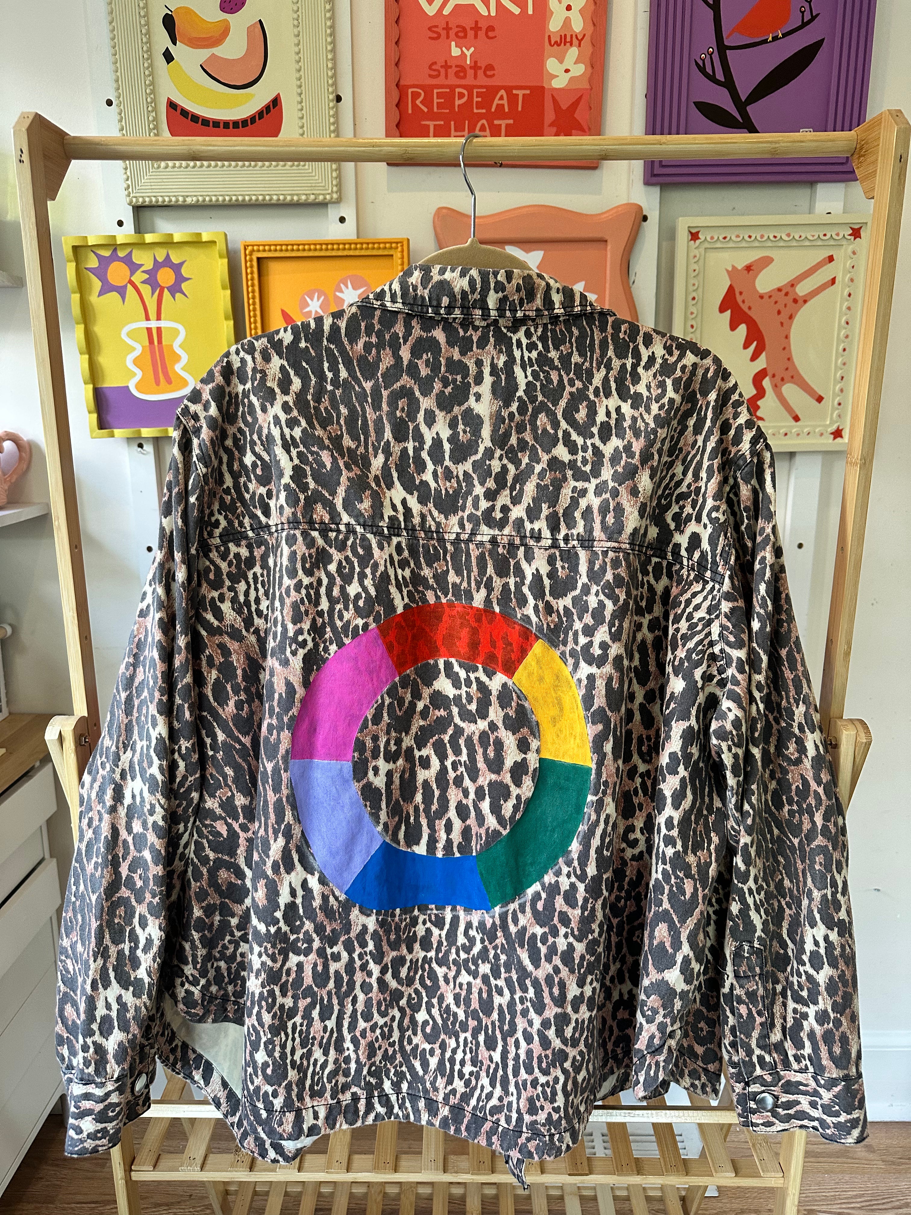 Painted Jacket: Leopard Color Wheel