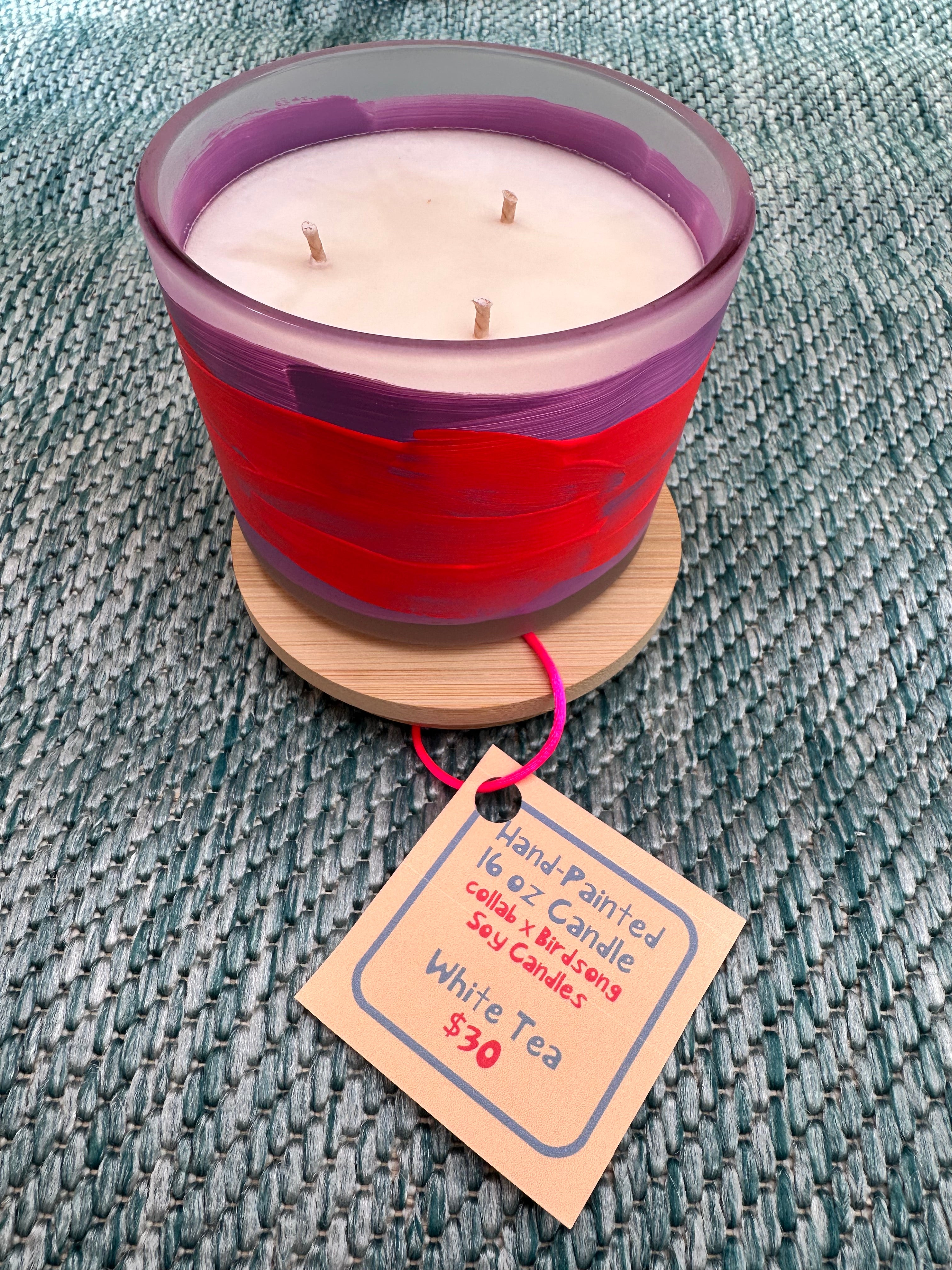 Hand-Painted Candle