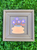 Star Flowers on Brown