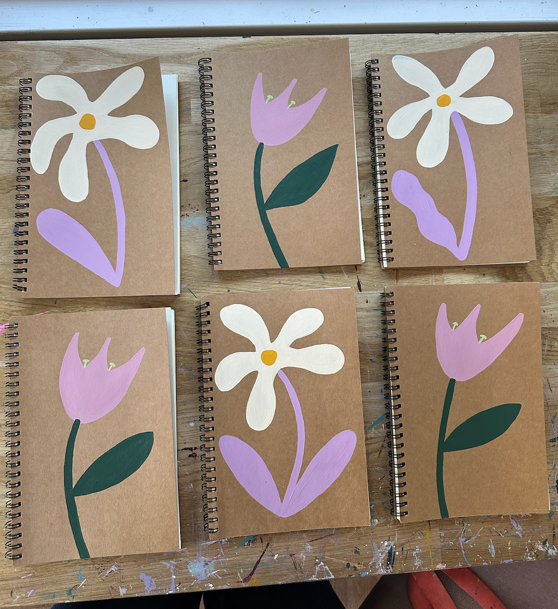 Hand-Painted Wire Notebook