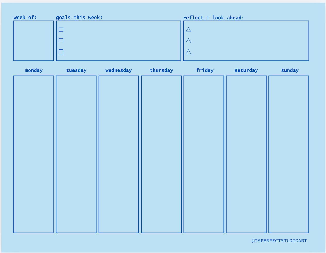 Weekly Planner Pad (Blue)